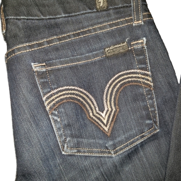 7 for all mankind mid rise,stait leg dark … - Picture 3 of 5